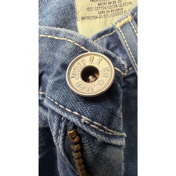 Vintage JNCO Girlie Stuff Charade Jeans Size 7 Made in USA Wide Leg Flare Swirl - Picture 7 of 7